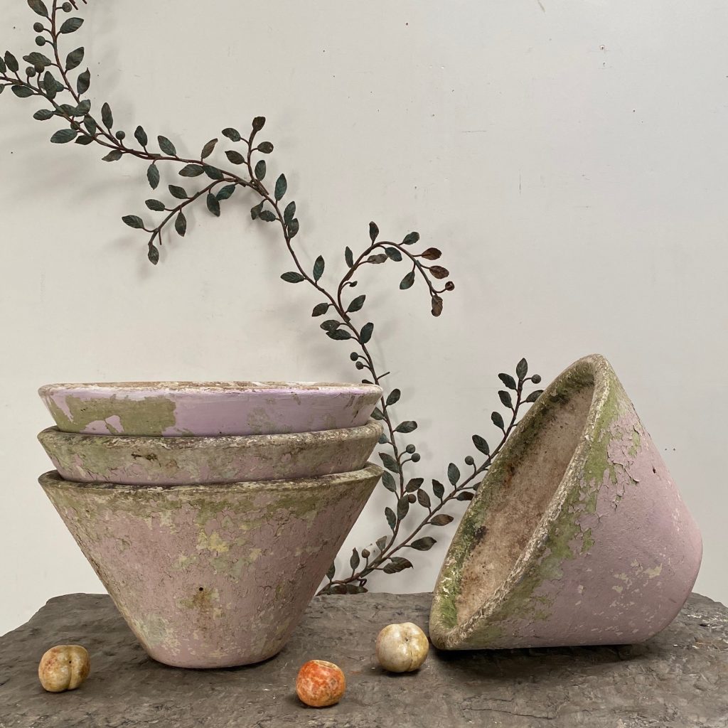 painted concrete planters Objet Vagabond