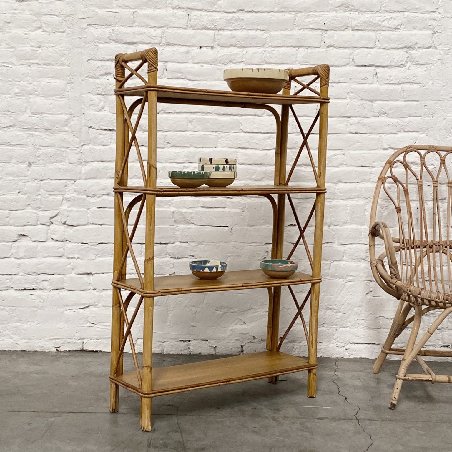 vintage rattan shelf Objet Vagabond