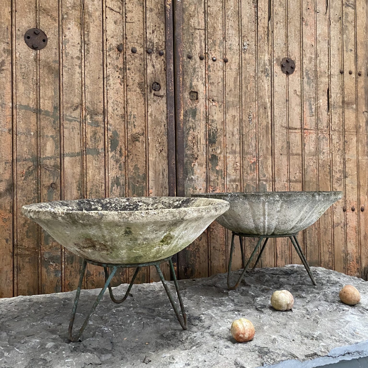 vintage concrete planters Objet Vagabond