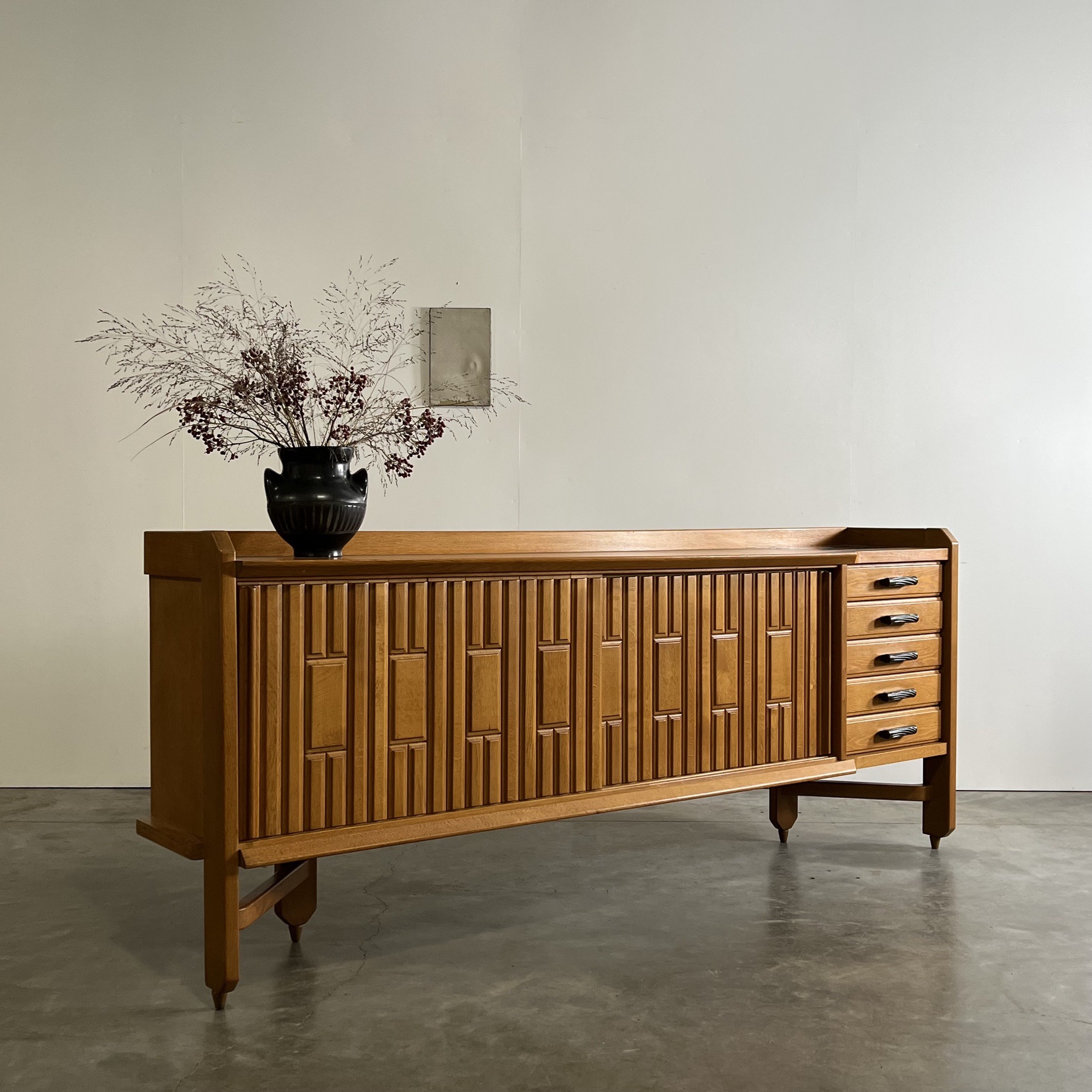 NEIGHBORHOOD SRL ウッドボード WOOD BOARD 大 Ejoy 106 in. x 6 in x 0.5 in. Solid Wood Wall 7 Grid