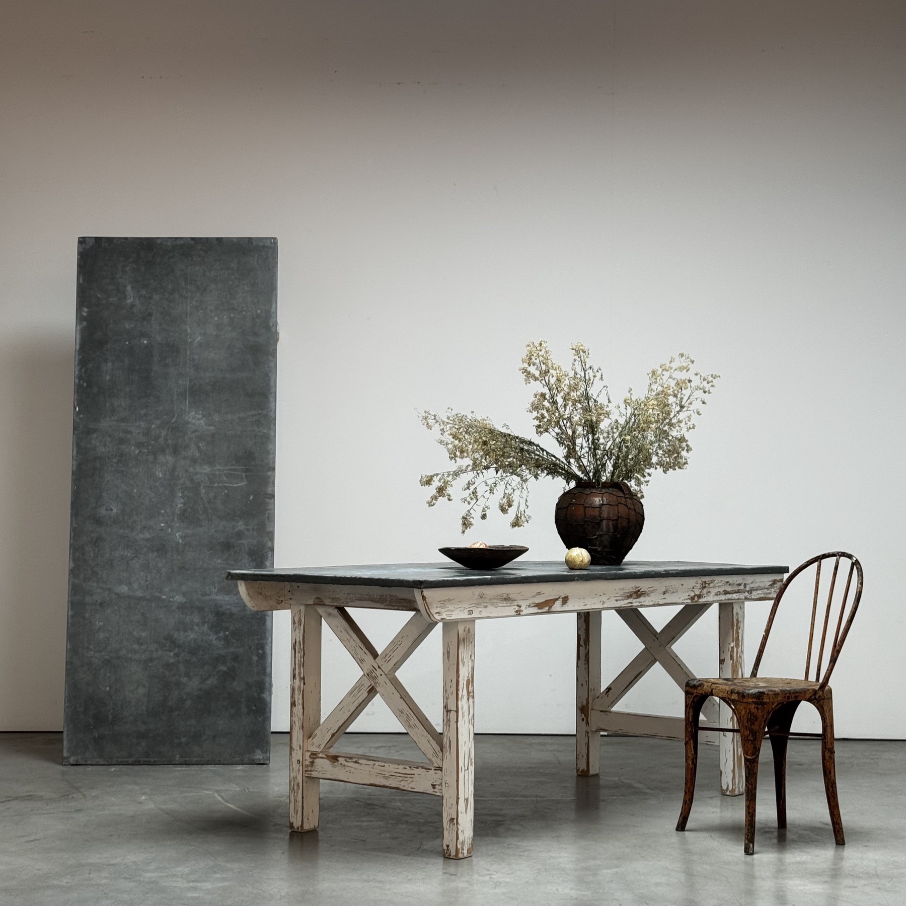 flower shop zinc table
